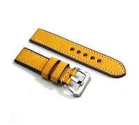 KCHSRKHXC Watch Strap Cow Leather Retro Handmade Wristband 20mm 22mm 24mm Vintage Thick Watchband Belts Polished Buckle