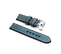 KCHSRKHXC Watch Strap Cow Leather Retro Handmade Wristband 20mm 22mm 24mm Vintage Thick Watchband Belts Polished Buckle
