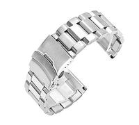 KCHSRKHXC Watch Strap Matte Metal Stainless Steel Bracelet 18mm / 20mm 22mm 24mm Double Buckle Black, Rose Gold, Silver