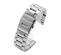 KCHSRKHXC Watch Strap Solid Stainless Steel 22mm 24mm 26mm Quick Release Metal Bracelet Silver