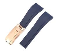 KCHSRKHXC WatchBand For YachtMaster Silicone Waterproof Watch Strap Accessories Rubber Bracelet Chain Buckle With Logo