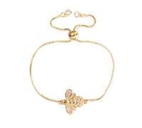 KCHSRKHXC zirconia | cubic bee pattern adjustable sliding chain charming jewelry fashion birthday gift