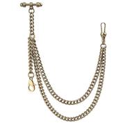 Kchss Single Albert Pocket Watch Chain for Men, 4. Bronze Chain ONLY