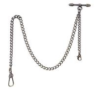 Kchss Single Albert Pocket Watch Chain with T-Bar Bronze