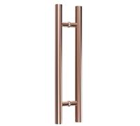 KCIOQLS Door Handle Push Pull, H-Shaped Entry Door Grab Bar, Sturdy and Secure, Easy to Install, Suitable for Villas, Offices, Hotels, and Restaurants(Rose Gold,L 59.1in-HS 43.3in)