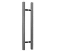 KCIOQLS Door Handle Push Pull, H-Shaped Entry Door Grab Bar, Sturdy and Secure, Easy to Install, Suitable for Villas, Offices, Hotels, and Restaurants(Black Titanium,L 47.2in-HS 35.4in)