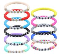 KCJDCDG 11PCS Friendship Bracelet, Adjustable Colorful Beaded Bracelets, Preppy Bracelets Party Exchange Bracelets, Bracelet for Summer Surfer Beach,Suitable for Both Boys and Girls