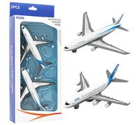 KCJDCDG Aeroplane Toys 2Pcs Airplane Model Diecast Aircraft Plane Ornament for Children Collection Table Top Decoration Gifts