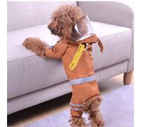 Kcjuoam Dog Raincoat, Waterproof Dog Rain Jacket with Reflective Safety Strips, Hooded Poncho with Dachshund, Dog Poncho with Lead for Dogs and Puppies