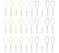 KCKEYS 150pcs Phone Charms Strap with Lobster Clasp, Lanyard Strap for Cell Phone Charm, Keychain, USB Drive, DIY Jewelry keychain (Multicolor)