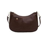 KCKEYS Crossbody Bags for Women Leather Shoulder Handbags Small Cross Body Purses for Women Trendy with Wide Strap, Brown
