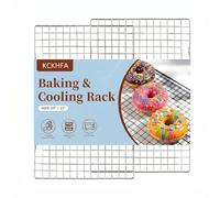 KCKHFA 2PCS Cooling Racks for Cooking and Baking, 10" x 15" Stainless Steel Wire Rack for Baking Sheet, Grilling, Roasting, Drying, Oven and Dishwasher Safe