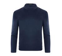 KCL London Kids Turtleneck Long Sleeve Plain Basic Top Girls Boys Jersey Polo Tops Colour: Navy Blue Size: 11-12 Years