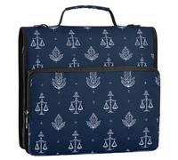 Kcldeci 3 Ring 1.5 Inch Zipper Binder, Judge 99 500 Sheet Organizer Binder Bag with Shoulder Strap Expanding Files for School and Office