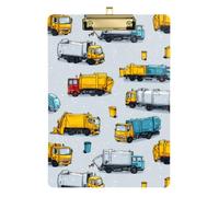 Kcldeci Acrylic Clipboard A4 Size Clipboards for Classroom Nursing Garbage Trucks Clip Board Hardboard for Office Supplies, School Silver 12x9in