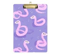 Kcldeci Acrylic Clipboard A4 Size Clipboards for Classroom Nursing Snakes Purple Clip Board Hardboard for Office Supplies, School Silver 12x9in