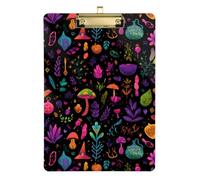 Kcldeci Acrylic Clipboard A4 Size Clipboards for Classroom Nursing Witchy Elements Clip Board Hardboard for Office Supplies, School Gold 12x9in
