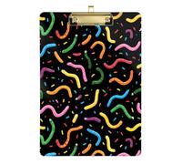 Kcldeci Acrylic Clipboard A4 Size Clipboards for Classroom Nursing Worms and Sprinkles Clip Board Hardboard for Office Supplies, School Gold 12x9in