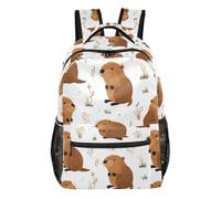Kcldeci Backpack for Boys Girls,Beavers Small Grass Kids School Bookbag Casual Daypack for Elementary Middle School Students, Travel & Outdoor M