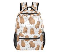 Kcldeci Backpack for Boys Girls, Capybara Party Kids School Bookbag Casual Daypack for Elementary Middle School Students, Travel & Outdoor S