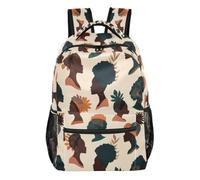 Kcldeci Backpack for Boys Girls,Cartoon African Woman Kids School Bookbag Casual Daypack for Elementary Middle School Students, Travel & Outdoor M