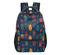 Kcldeci Backpack for Boys Girls, Colorful Bugs Herb Kids School Bookbag Casual Daypack for Elementary Middle School Students, Travel & Outdoor S