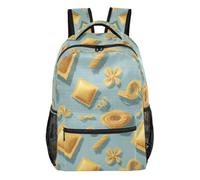 Kcldeci Backpack for Boys Girls, Dry Pasta Kids School Bookbag Casual Daypack for Elementary Middle School Students, Travel & Outdoor S