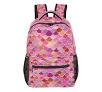 Kcldeci Backpack for Boys Girls,Glitter Mermaid Scales Kids School Bookbag Casual Daypack for Elementary Middle School Students, Travel & Outdoor M