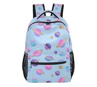Kcldeci Backpack for Boys Girls,Glitter Planet Space Kids School Bookbag Casual Daypack for Elementary Middle School Students, Travel & Outdoor M