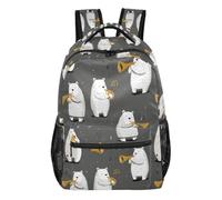 Kcldeci Backpack for Boys Girls, Music Party Bear Tuba Kids School Bookbag Casual Daypack for Elementary Middle School Students, Travel & Outdoor S