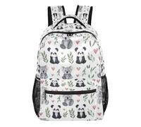 Kcldeci Backpack for Boys Girls, Panda Bear and Koala Kids School Bookbag Casual Daypack for Elementary Middle School Students, Travel & Outdoor S