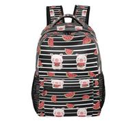 Kcldeci Backpack for Boys Girls,Piggy Watermelon Kids School Bookbag Casual Daypack for Elementary Middle School Students, Travel & Outdoor M