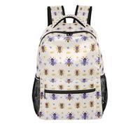 Kcldeci Backpack for Boys Girls,Queen Bees with Crowns and Hearts Kids School Bookbag Casual Daypack for Elementary Middle School Students, Travel & Outdoor M