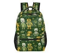 Kcldeci Backpack for Boys Girls, Robot and Dog Kids School Bookbag Casual Daypack for Elementary Middle School Students, Travel & Outdoor S