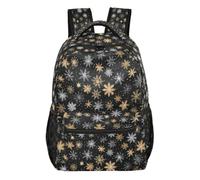 Kcldeci Backpack for Boys Girls,Snowflakes and Stars Kids School Bookbag Casual Daypack for Elementary Middle School Students, Travel & Outdoor M