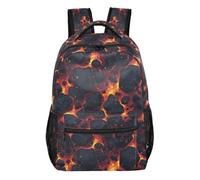 Kcldeci Backpack for Boys Girls, Volcanic Rock Magma Fire Kids School Bookbag Casual Daypack for Elementary Middle School Students, Travel & Outdoor S