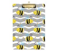 Kcldeci Bee with Gold Dot Glitter Acrylic Clipboards Standard Letter A4 Size Clipboards for Classroom, Teacher Women Clip Board Office School Supplies Silver 12x9in