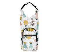Kcldeci Beetle and Bugs Water Bottle Holder with Strap Carrier Sling Bag with Phone Pocket Water Bottle Sleeve for Men Women Hiking Camping Travelling