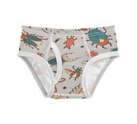 Kcldeci Bugs on Grey Boys' and Toddler Underwear Kids Underpants 2T