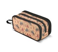 Kcldeci Bull Rodeo Pattern Seamless Pencil Case Large Capacity Pencil Pouch Pen Bag for Office School Teen Girl Boy Men Women Adult