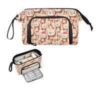 Kcldeci Cartoon Lovely Teddy Bear Toy Pencil Case for Boys Girls, Adult Big Pencil Bag with Zipper, Teens Large Storage Pencil Box for School Office