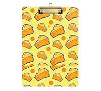 Kcldeci Cheese Cartoon Acrylic Clipboards Standard Letter A4 Size Clipboards for Classroom, Teacher Women Clip Board Office School Supplies Silver 12x9in
