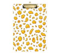 Kcldeci Cheese Pattern Acrylic Clipboards Standard Letter A4 Size Clipboards for Classroom, Teacher Women Clip Board Office School Supplies Gold 12x9in