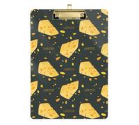Kcldeci Cheese with Holes Acrylic Clipboards Standard Letter A4 Size Clipboards for Classroom, Teacher Women Clip Board Office School Supplies Silver 12x9in