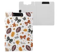 Kcldeci Clipboard Folder,Autumn Football A4 Foldable Clipboards File Folder Flip Writing Pad for Memo Form Document & School Office Work