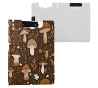 Kcldeci Clipboard Folder,Brown Mushrooms2 A4 Foldable Clipboards File Folder Flip Writing Pad for Memo Form Document & School Office Work