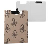 Kcldeci Clipboard Folder,Brown Scorpion1 A4 Foldable Clipboards File Folder Flip Writing Pad for Memo Form Document & School Office Work