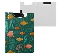 Kcldeci Clipboard Folder,Cartoon Aquarium A4 Foldable Clipboards File Folder Flip Writing Pad for Memo Form Document & School Office Work
