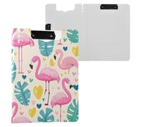 Kcldeci Clipboard Folder,Flamingo Leaves A4 Foldable Clipboards File Folder Flip Writing Pad for Memo Form Document & School Office Work