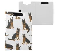 Kcldeci Clipboard Folder,German Shepherd Dogs A4 Foldable Clipboards File Folder Flip Writing Pad for Memo Form Document & School Office Work